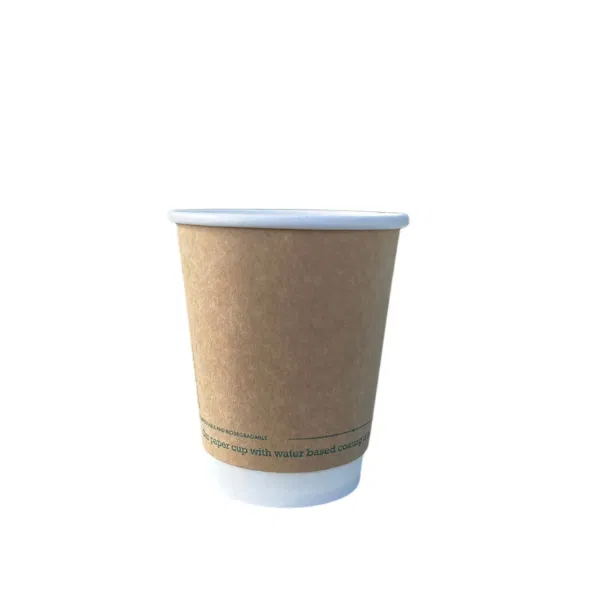 8oz Kraft Aqueous DW Hot Cups (20x25)