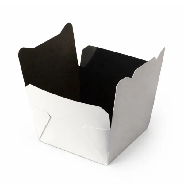 750ml White Food Box (Black Interior) (280's)