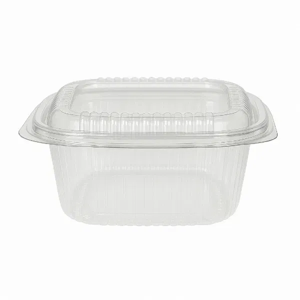 750cc rPET Square hinged salad container (8x50)