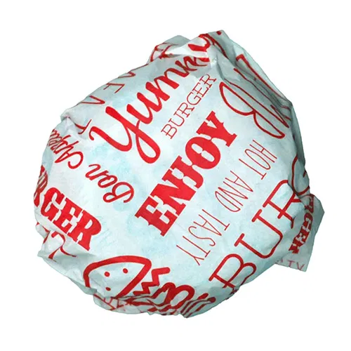 Red Compostable Burger Wrap 25x33cm (1000)