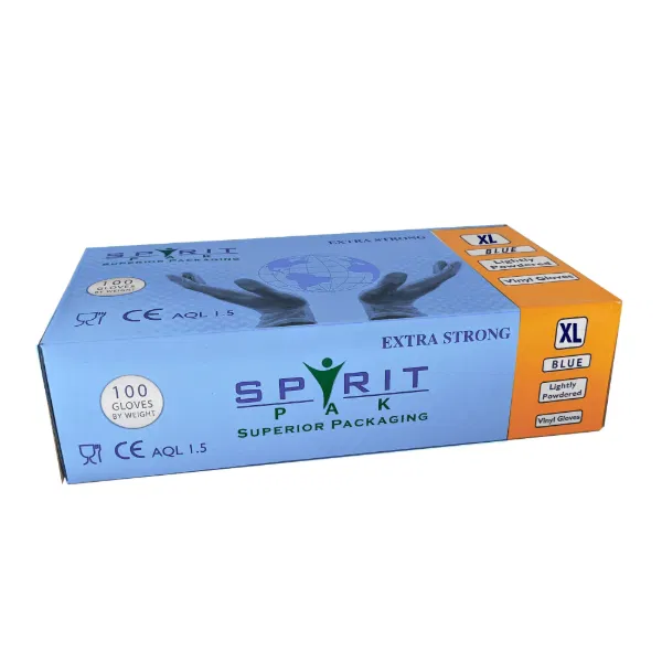 Spirit LP blue vinyl gloves XL (10x100)