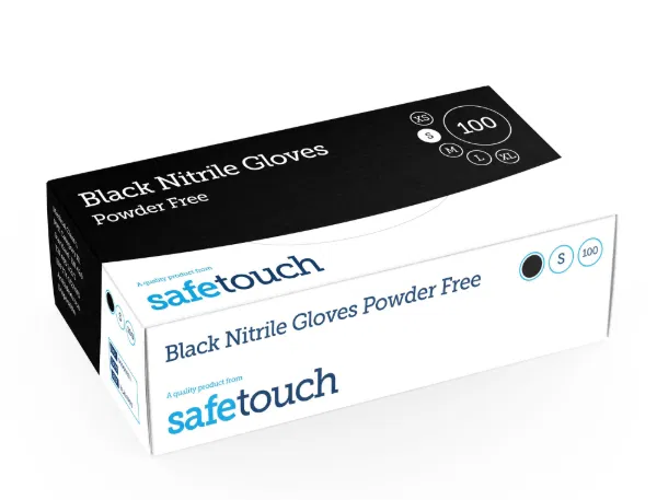 SAFE TOUCH PF Black Nitrile S (10x100)