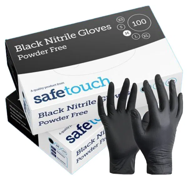 SAFE TOUCH PF Black Nitrile L (10x100)