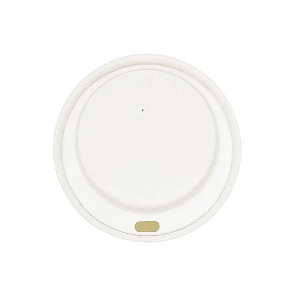 80mm White 8oz hot cup lid (10x100`s)