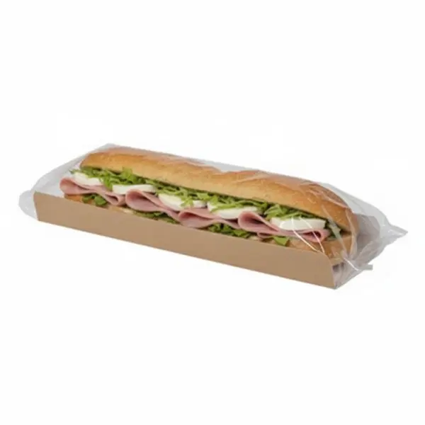 Kraft baguette packaging Ireland — film window baguette pack wholesale Ashbourne