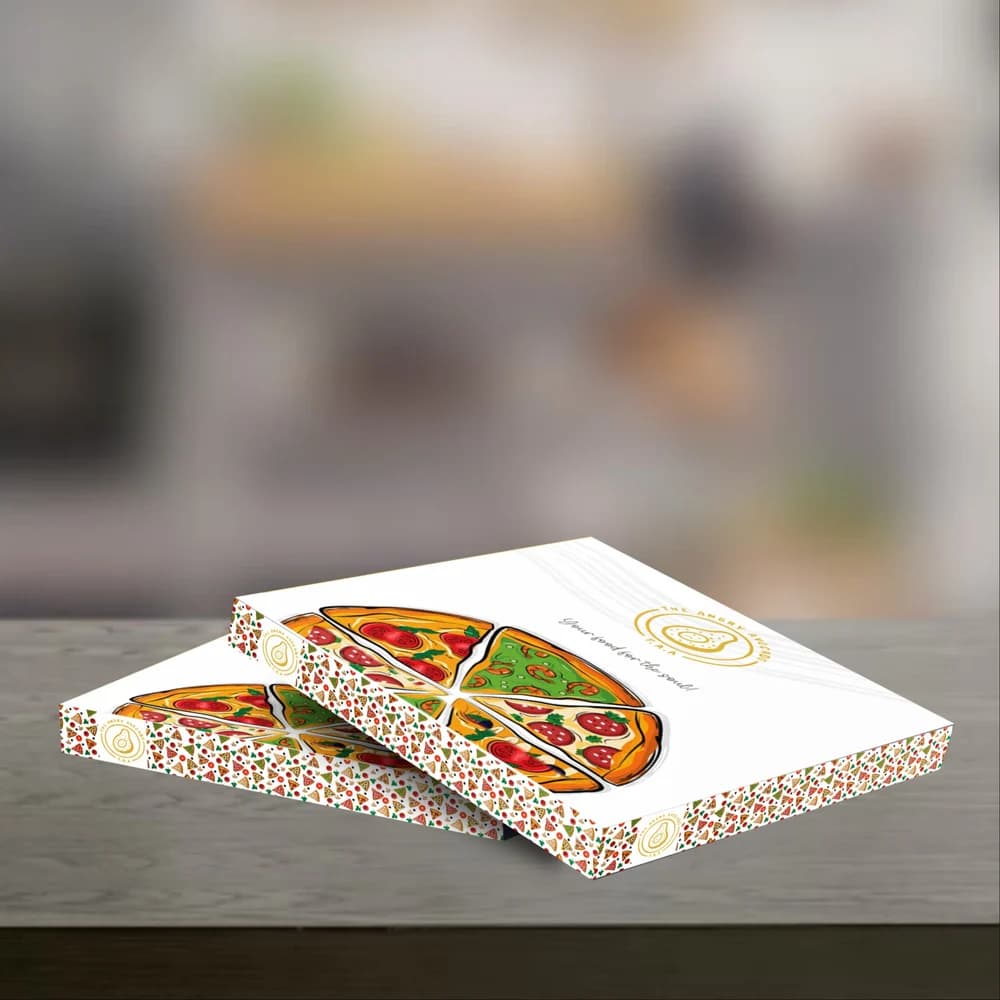 16" Italian white corrugated pizza box (50)