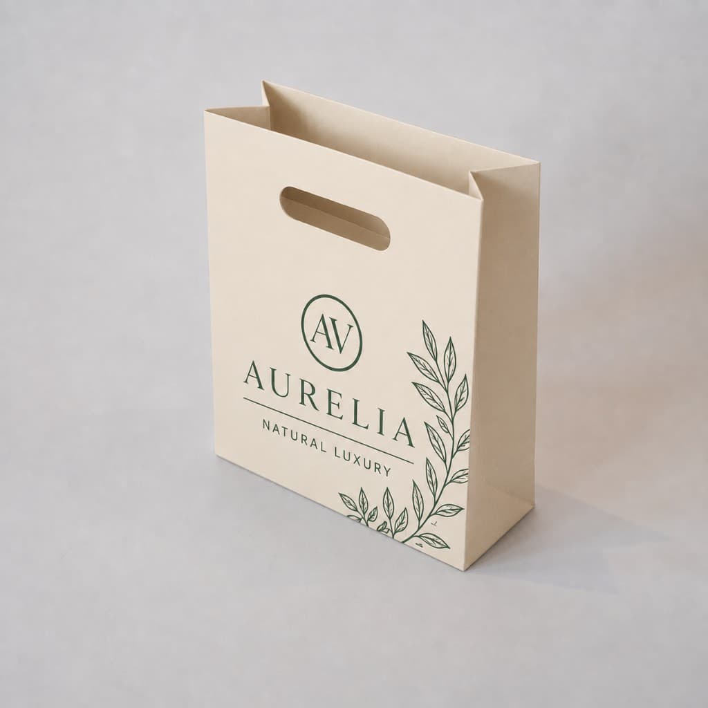 Luxury Die-Cut Paper Bags — custom retail packaging Ireland