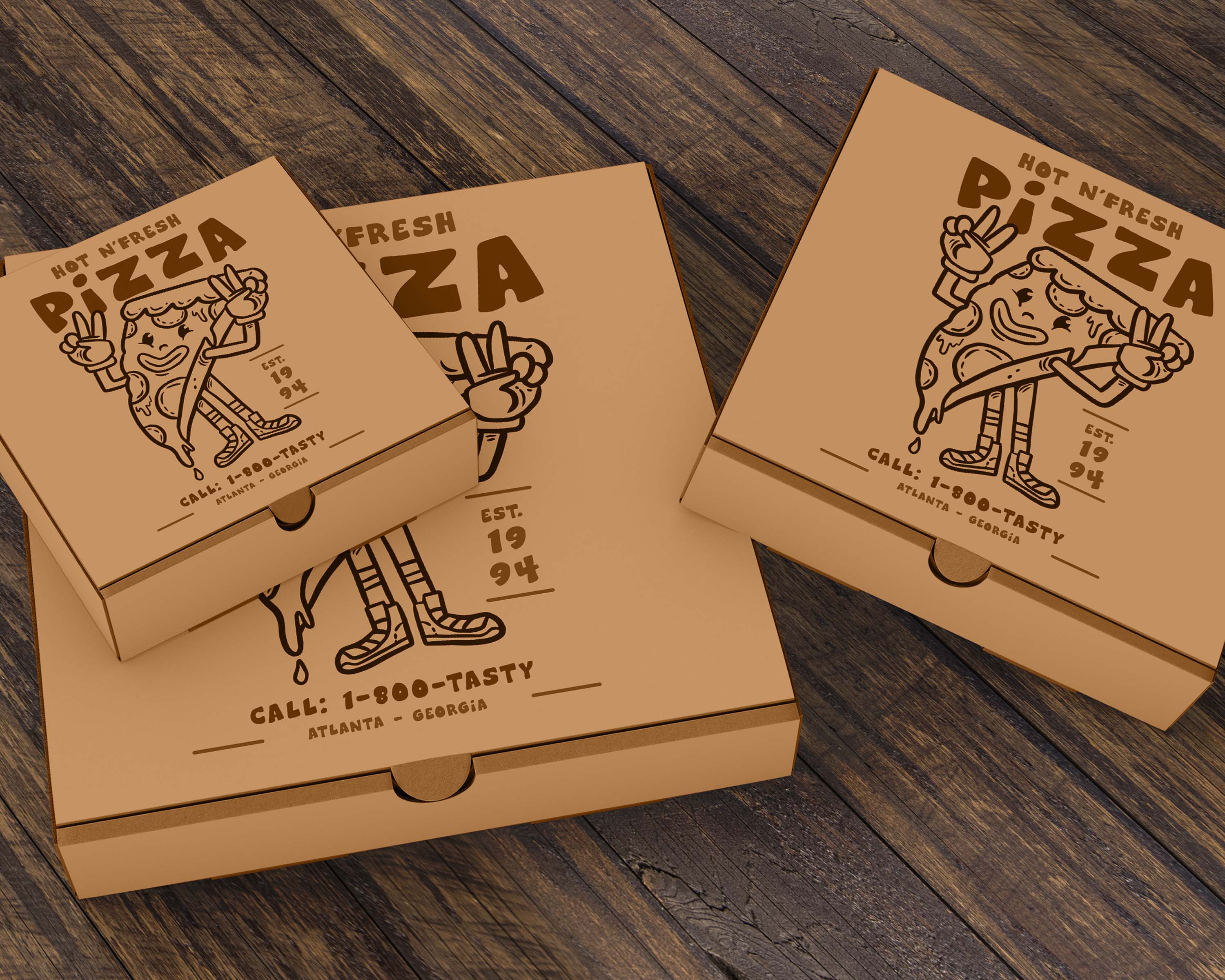 Custom printed pizza box design 6