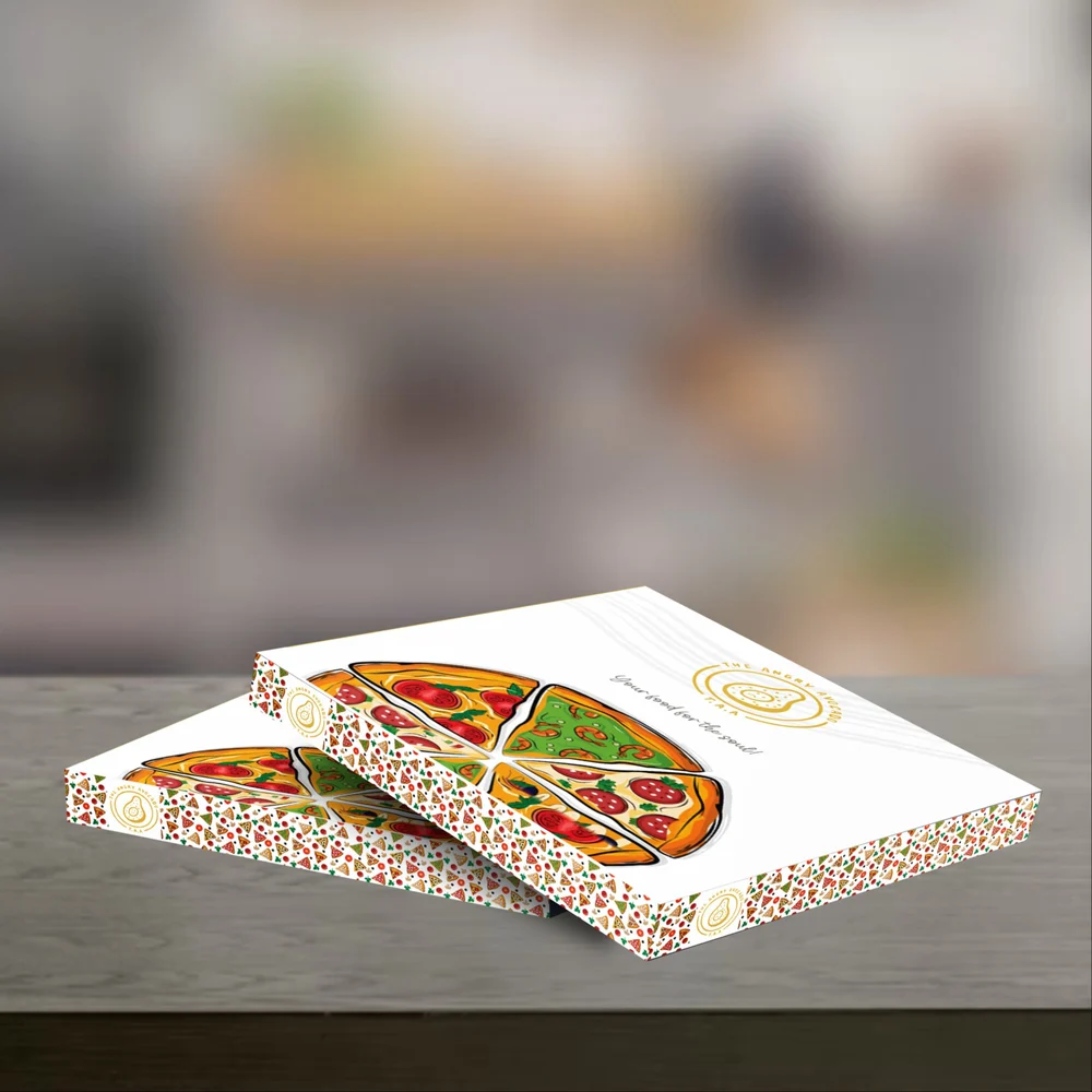 16" Italian white corrugated pizza box (50)